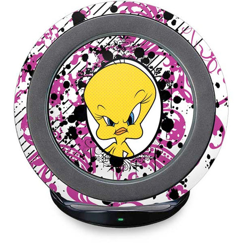 Looney Tunes Tweety Bird with Attitude Fast Charge Wireless Charging Stand Skin